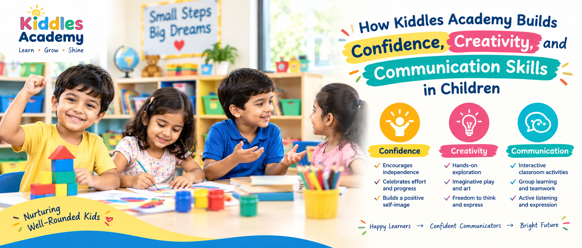 How Kiddles Academy Builds Confidence, Creativity, and Communication Skills in Children