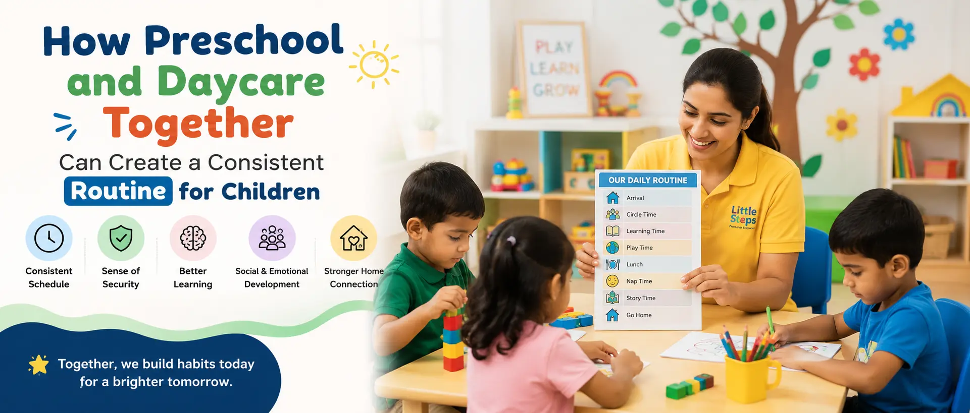 How Preschool and Daycare Together Can Create a Consistent Routine for Children